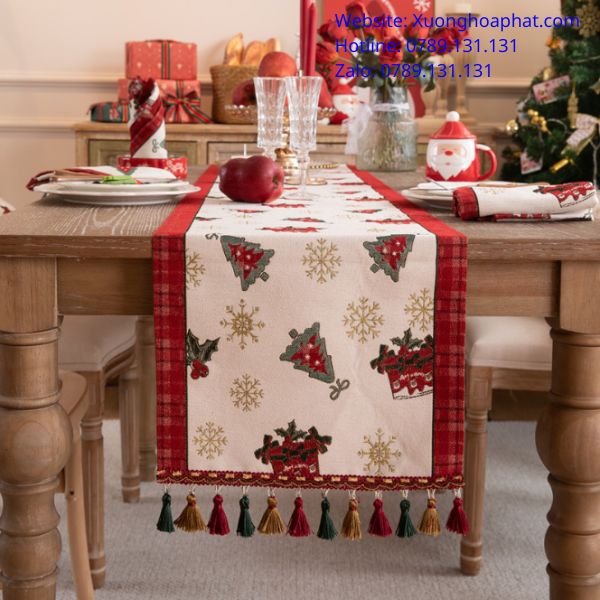 khăn trải bàn noel