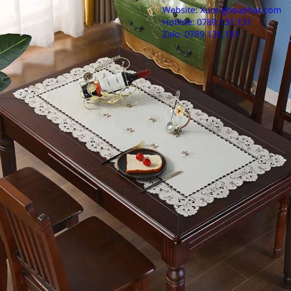 khăn trải bàn phòng khách