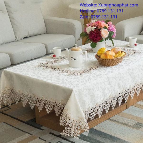 khăn trải bàn phòng khách