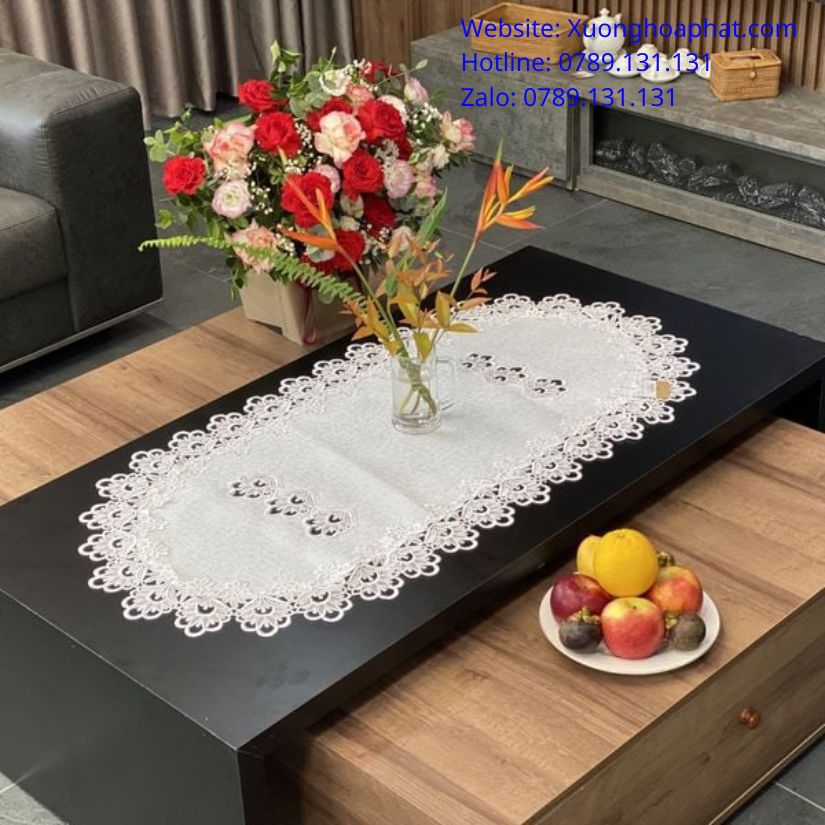 Chọn Khăn Trải Bàn Trà Sao Cho Gọn, Sang Và Dễ Vệ Sinh Mỗi Ngày 3 khăn trải bàn trà