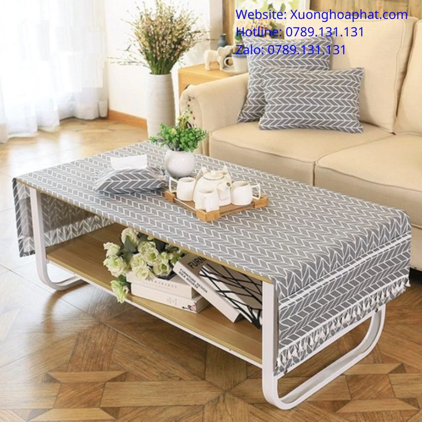 Chọn Khăn Trải Bàn Trà Sao Cho Gọn, Sang Và Dễ Vệ Sinh Mỗi Ngày 4 khăn trải bàn trà