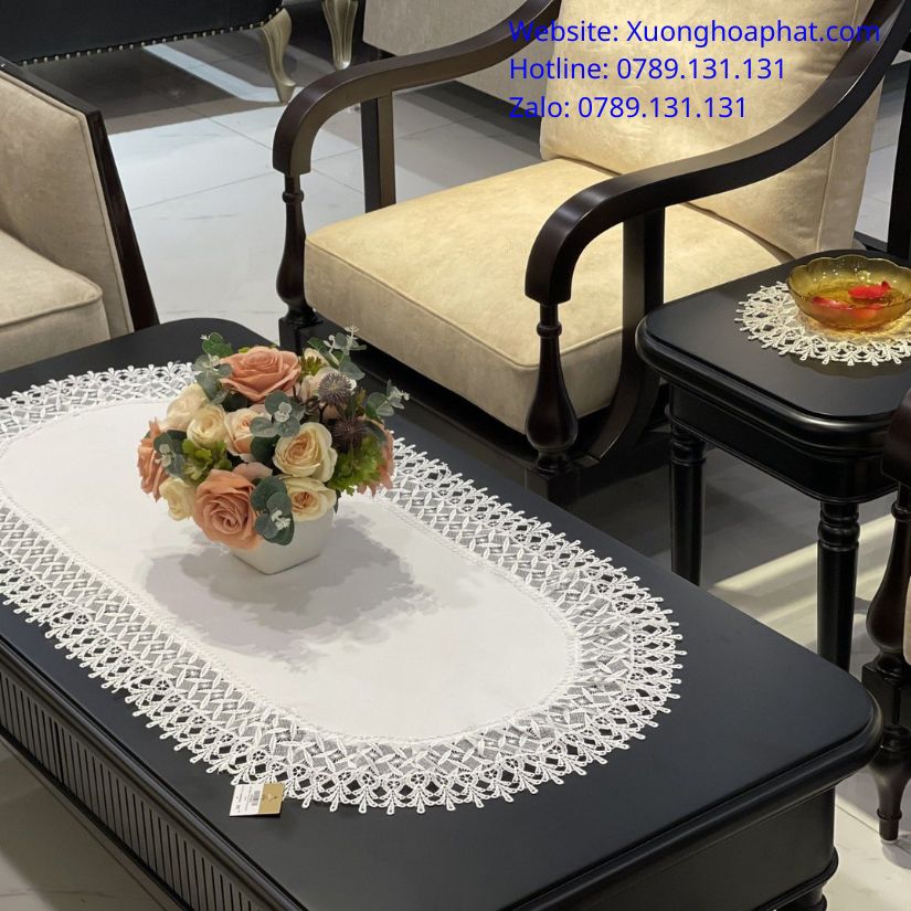 Chọn Khăn Trải Bàn Trà Sao Cho Gọn, Sang Và Dễ Vệ Sinh Mỗi Ngày 2 khăn trải bàn trà