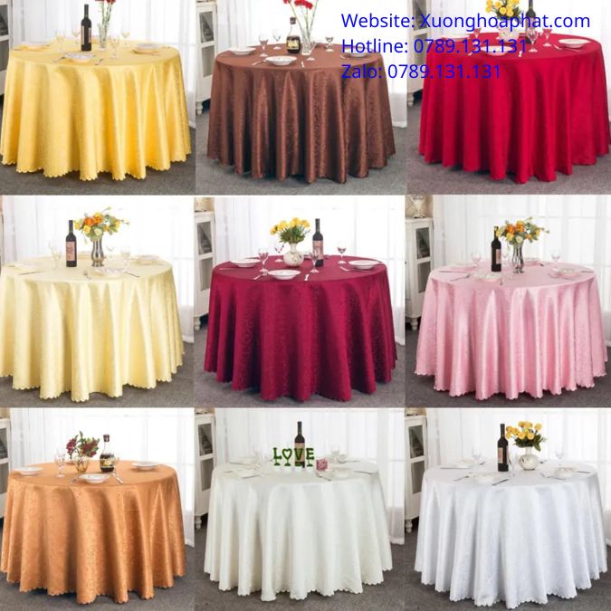 Khăn trải bàn tròn