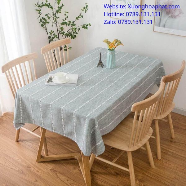 khăn trải bàn vải bố