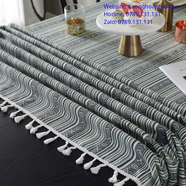 khăn trải bàn vải canvas