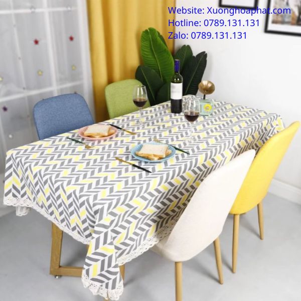 khăn trải bàn vải thô