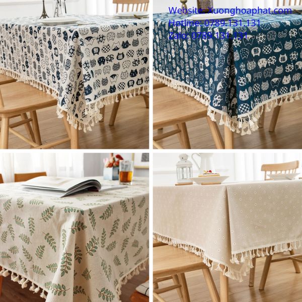 khăn trải bàn vintage