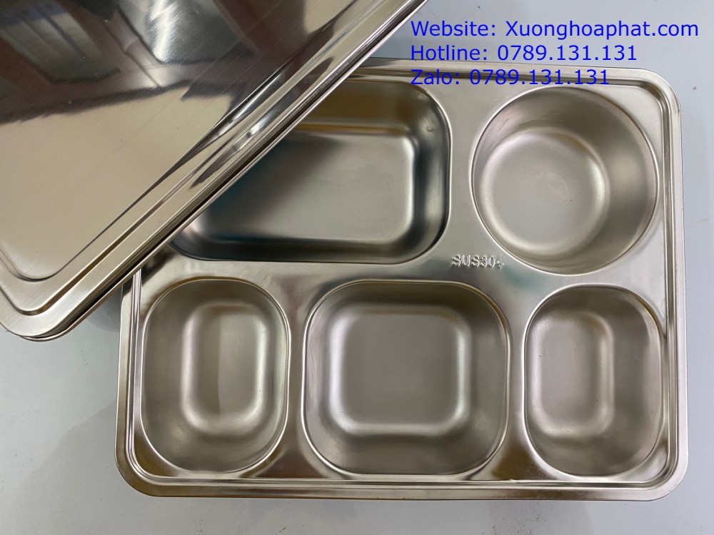 khay đựng cơm inox