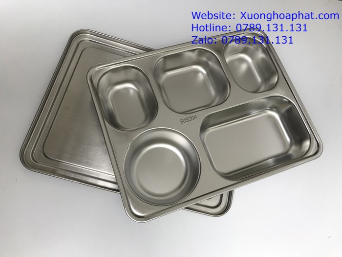 khay đựng cơm inox