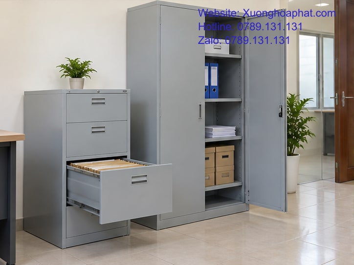 Kích Thước Tủ Hồ Sơ Văn Phòng: Đọc Đúng Phủ Bì Và Lòng Tủ 4 So sánh lòng ngăn kéo với khoang tủ hồ sơ.