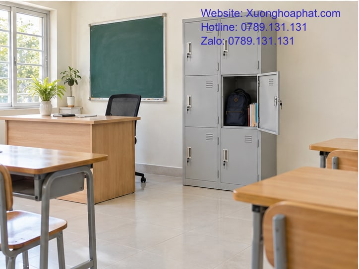 Kích Thước Tủ Sắt Học Sinh Theo Tầm Với Và Đồ Mang Đến Lớp 4 Khoảng mở cửa tủ sắt học sinh bên cạnh bàn giáo viên.