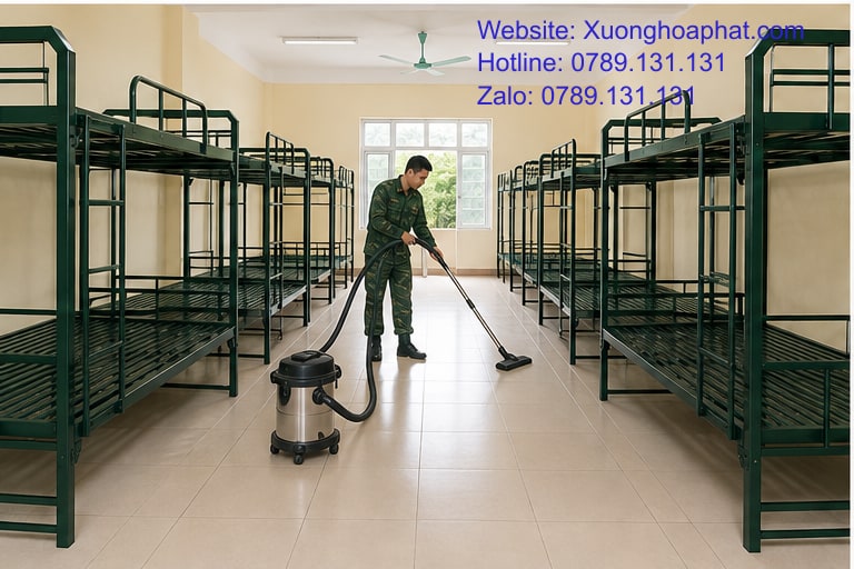 Cách Lắp Đặt Giường Sắt Quân Đội An Toàn 4 Thử lối vệ sinh quanh giường sắt quân đội
