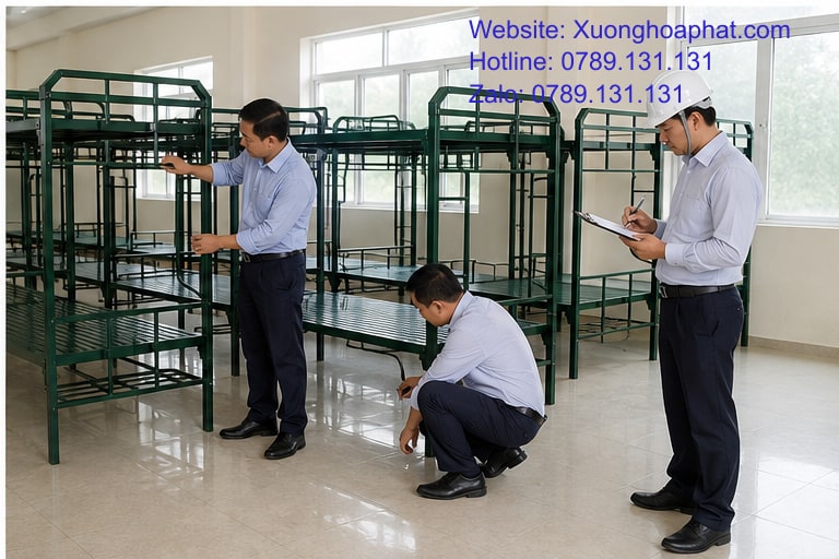 Mua Giường Sắt Quân Đội Ở Đâu? Những Điều Cần Kiểm Tra 5 Nghiệm thu sau khi chọn nơi mua giường sắt quân đội