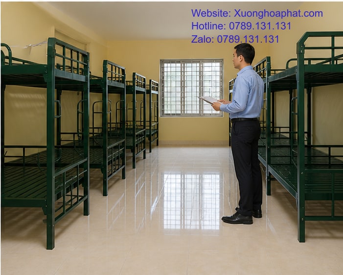 Cách Chọn Nơi Mua Giường Sắt Quân Đội Tại Hà Nội 5 Nghiệm thu phòng mẫu giường sắt quân đội tại Hà Nội