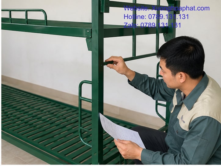 Cách Chọn Nơi Mua Giường Sắt Quân Đội Tại TPHCM 3 Kiểm tra mẫu giường sắt quân đội trước khi mua tại TPHCM