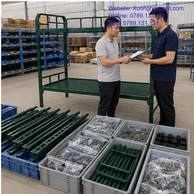 Phụ Kiện Đi Kèm Giường Sắt Quân Đội Gồm Những Gì? 5 Lưu kho phụ kiện đi kèm giường sắt quân đội có phân nhóm