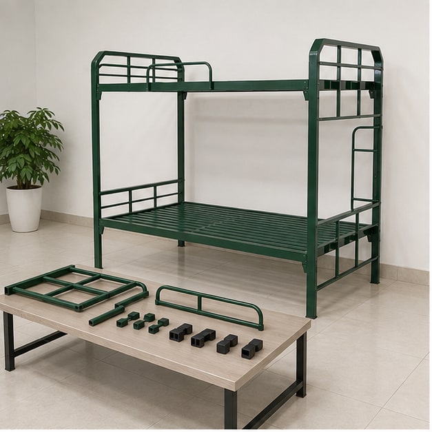 phụ kiện đi kèm giường sắt quân đội