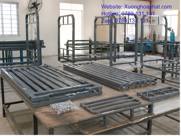 Quy Cách Đóng Gói Giường Sắt Quân Đội Khi Vận Chuyển 2 Các nhóm chi tiết theo quy cách đóng gói giường sắt quân đội