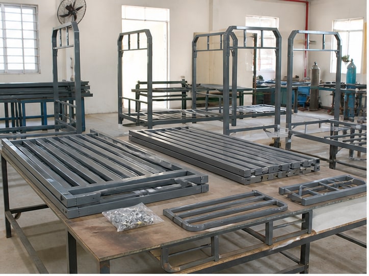 quy cách đóng gói giường sắt quân đội