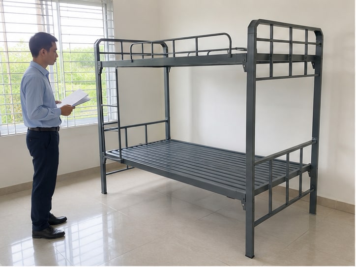 tải trọng giường sắt quân đội