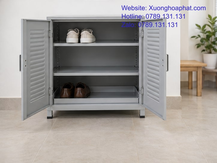 Tủ Để Giày Sắt Chống Ẩm: Hiểu Đúng Trước Những Ngày Mưa 5 Kiểm tra bên trong tủ để giày sắt chống ẩm tại khu trưng bày