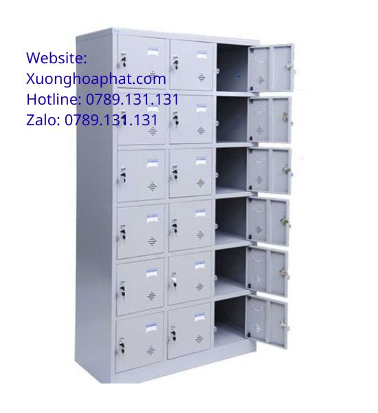 Tủ sắt đựng đồ nhân viên Hòa Phát 18 ngăn TL18N