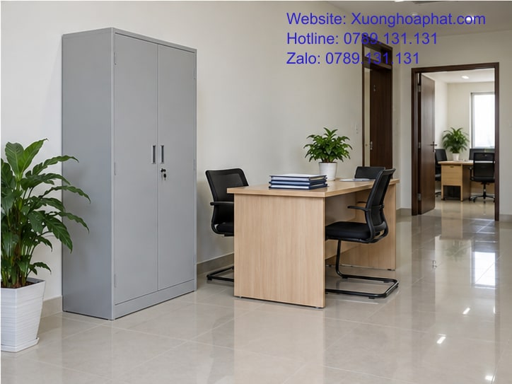 Tủ Hồ Sơ Chống Cháy: Bằng Chứng Nào Cần Có Trước Khi Mua? 5 Tủ hồ sơ đóng kín cạnh khu vực bàn giao tài liệu
