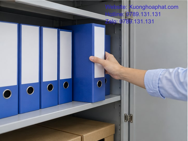 Kiểm tra khoảng lấy bìa trong khoang tủ hồ sơ văn phòng