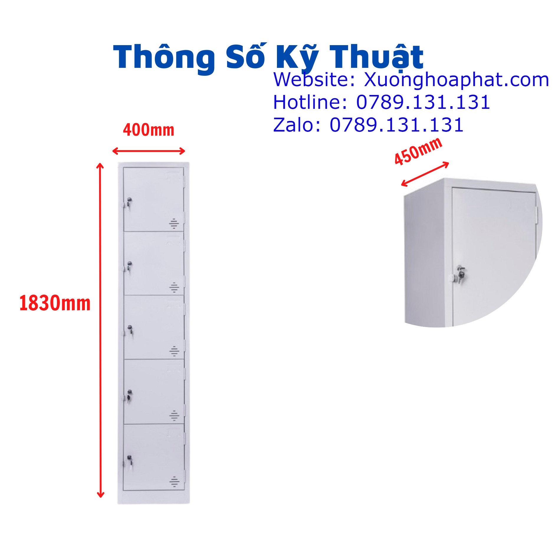 Tủ Locker 5 ngăn