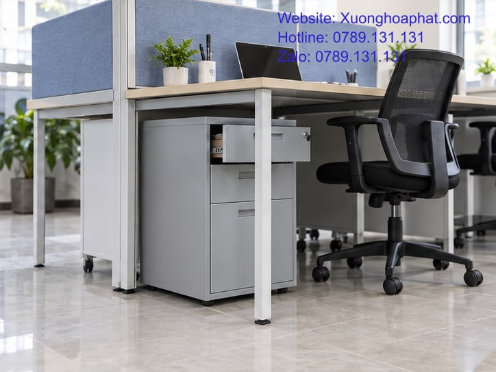 Tủ Ngăn Kéo Khóa Trung Tâm: Kiểm Khóa Và Quản Lý Chìa 5 Tủ ngăn kéo khóa trung tâm dưới bàn có vách ngăn