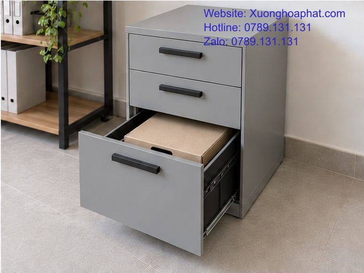Tủ Ngăn Kéo Mấy Ngăn Là Vừa Với Danh Mục Đồ Cần Cất? 5 Hộc sâu của tủ ngăn kéo chứa hộp hồ sơ không nhãn.