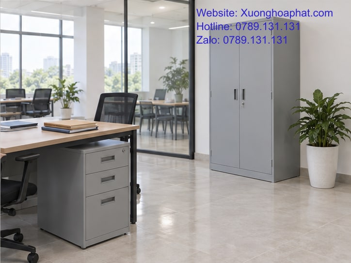 Tủ Ngăn Kéo Và Tủ Hồ Sơ: Chia Việc Lưu Trữ Trong Văn Phòng 5 Phối hợp tủ ngăn kéo và tủ hồ sơ theo khu vực sử dụng.