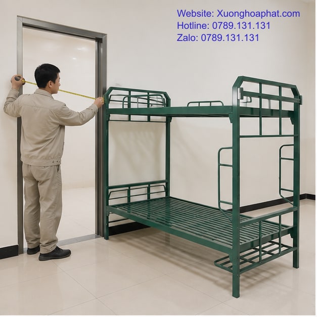 Khảo sát lối vào khi vận chuyển giường sắt quân đội